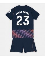 Tottenham Hotspur Pedro Porro #23 Venkovní dres pro děti 2026-27 Krátký Rukáv (+ trenýrky)